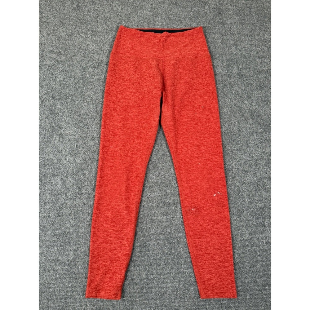 Beyond Yoga Pants Womens Medium Orange Red‎ Space Dye High Waist Leggings Ankle